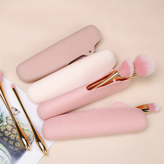 Silicone Travel Makeup Brush Holder Bag Case Cosmetic Pouch