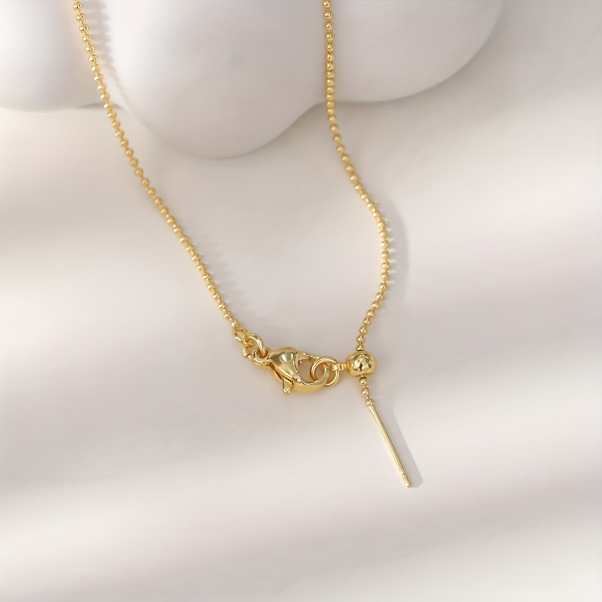 Girl's Classic Golden Titanium Steel Chain Necklace