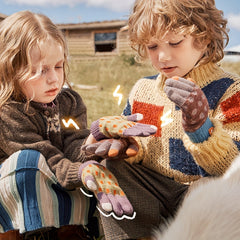 Kids Knitted Touch Screen Gloves for Spring Autumn Winter, Boys Girls Warm Glove