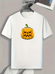 Halloween Pumpkin Print Men's Graphic T-shirt