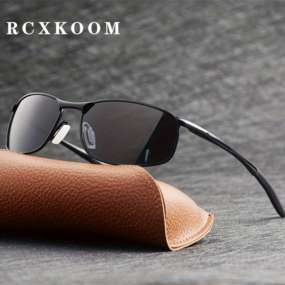 Men's Polarized Sunglasses Metal Frame HD Vision Car Driving Sun Glasses