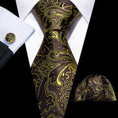 Barry Wang Paisley Jacquard Tie Set