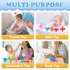 Sensory Suction Toys 40pcs 24pcs Travel Stress Relief Bath Toy