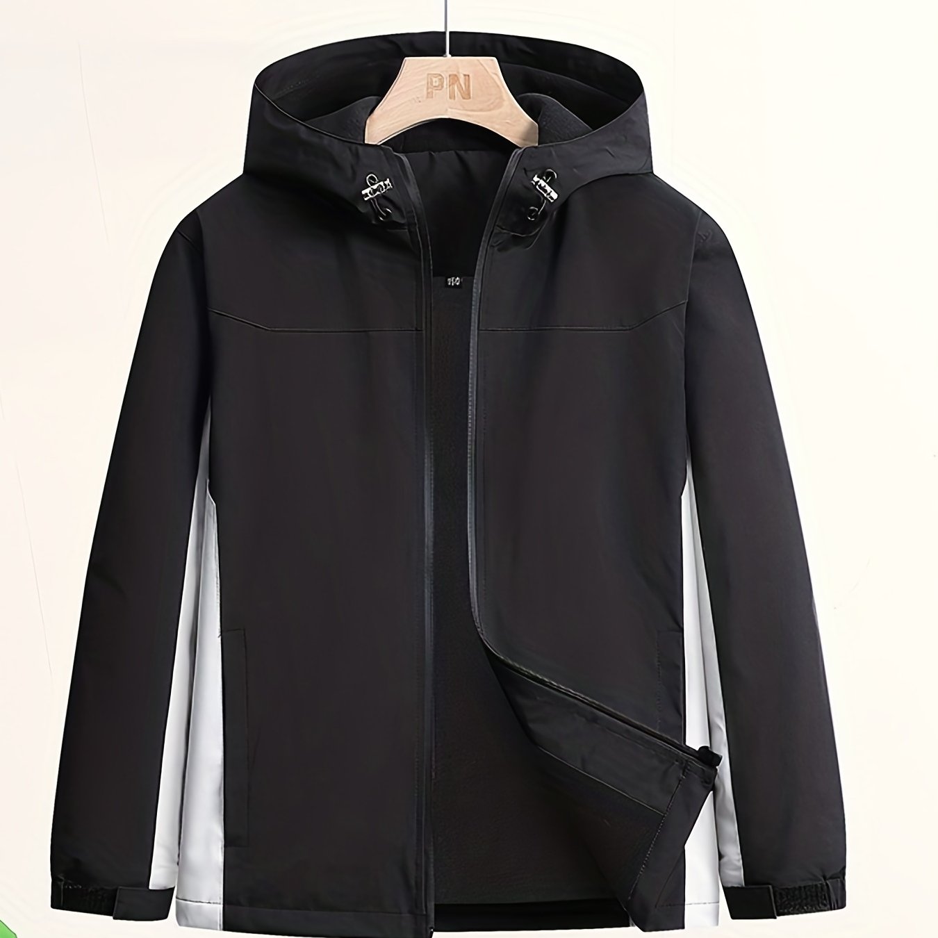 Boys Windbreaker Hooded Jacket Fleece Lined Zip Up Waterproof Coat