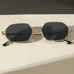 Geometric Metal Frame Sunglasses Vintage Outdoor UV400