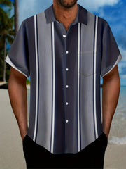 Pattern Men's Casual Short Sleeve Lapel Shirt Summer Vacation