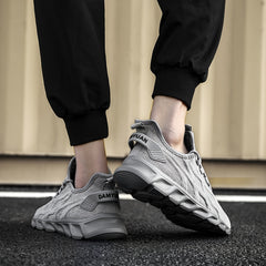 Men's Lace Up Running Sneakers Breathable Comfortable Casual Shoes
