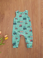 Baby Boys Cartoon Sleeveless Romper Jumpsuit