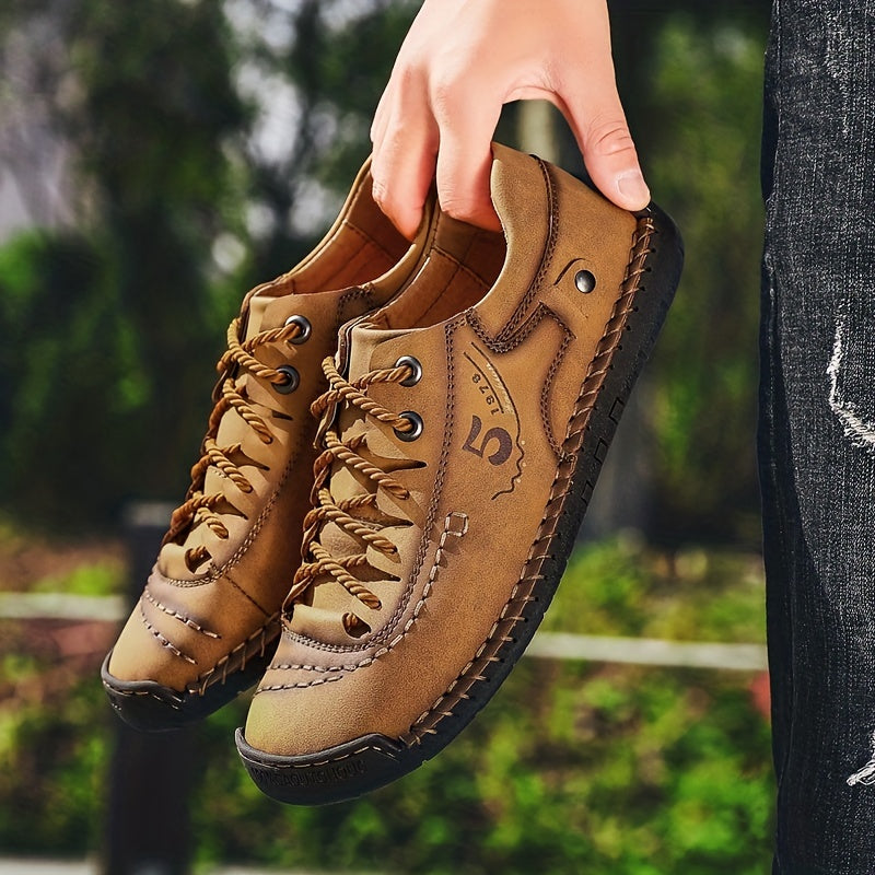 Men's Lace Up Non Slip Casual Shoes Comfortable Sneakers
