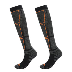 Men's Ski Socks 2 Pairs Moisture Wicking Thermal Knee High Winter Sports Socks