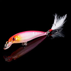 10pcs Larser Minnow Fishing Lures Set Feather Hook Bass Artificial Bait