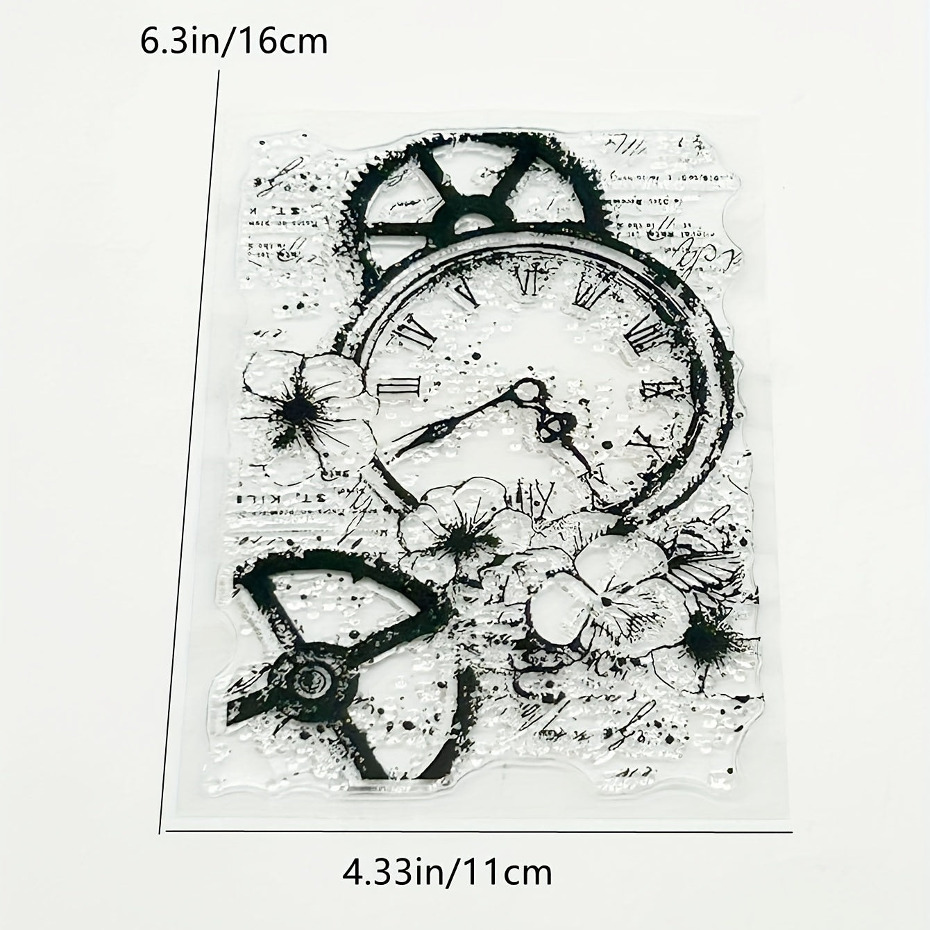 Clock Stamp Painting Tool DIY Scrapbook Decoration Silicone Stamp