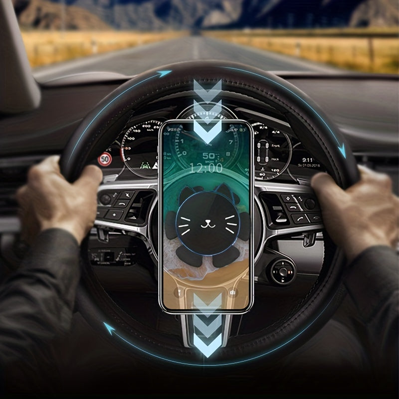 Car Steering Wheel Magnetic Phone Holder Keep Phone Secure GPS Navigation
