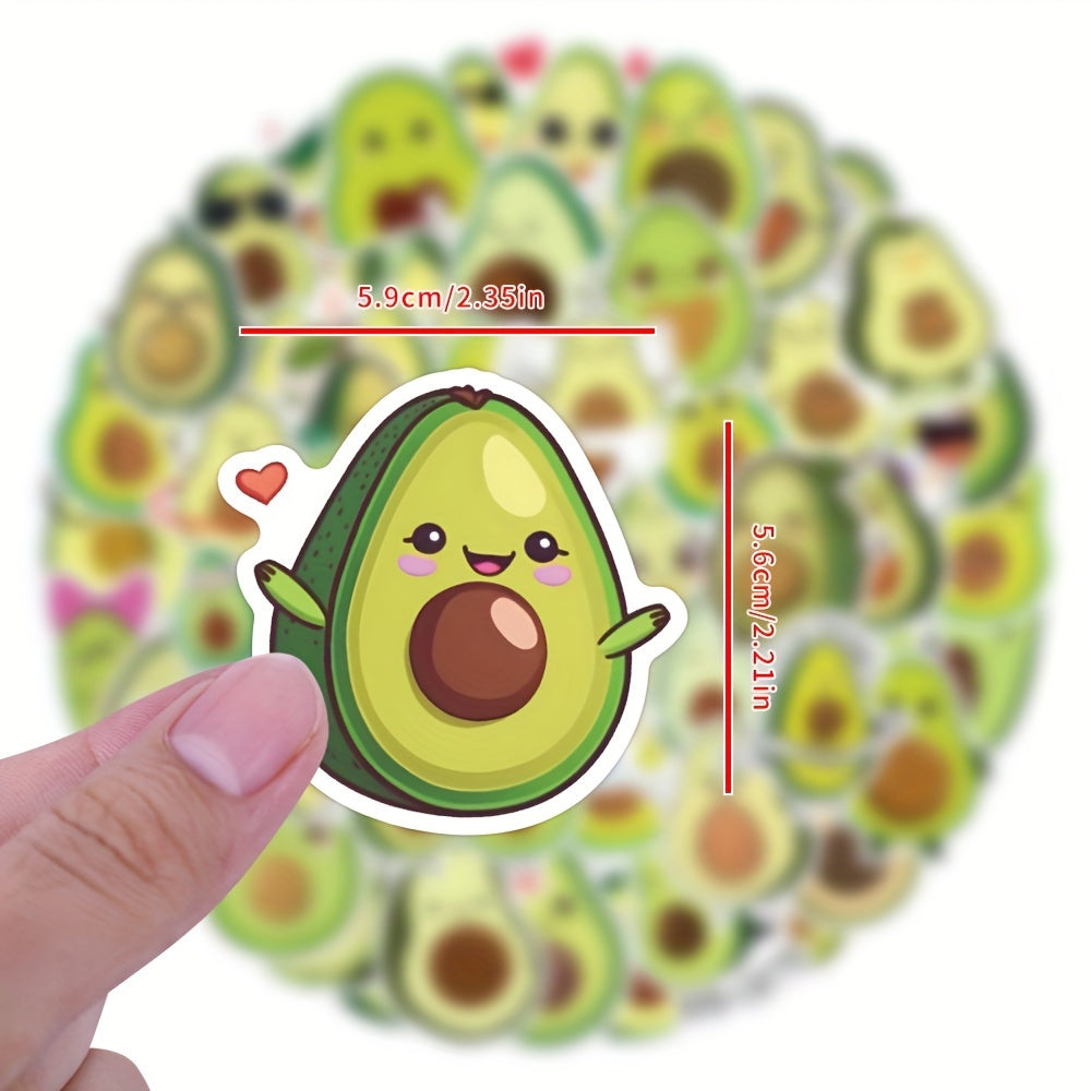 Avocado Stickers Fruit Vinyl Stickers For Water Bottle Laptop Phone Luggage