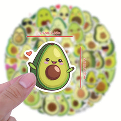 Avocado Stickers Fruit Vinyl Stickers For Water Bottle Laptop Phone Luggage