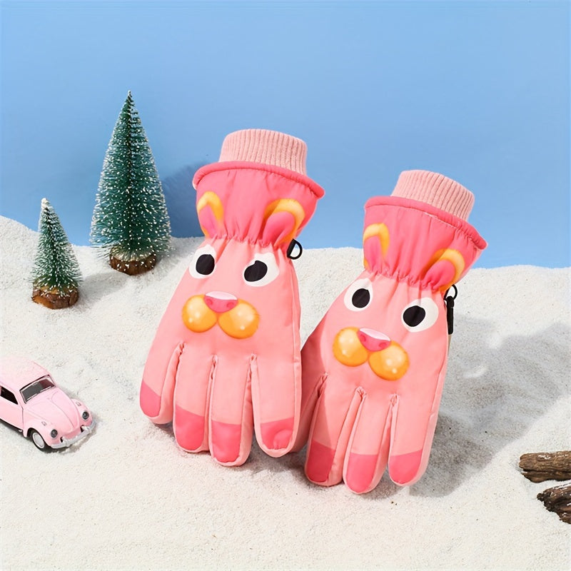 Waterproof Windproof Cartoon Skiing Gloves