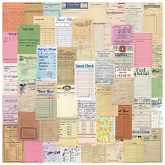 50 Pack Adhesive Vintage Invoice Statement Transfer Paper