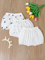 3pcs Graphic Baby Boy's Shorts Bread Casual Comfy Pants