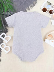 Funny Letter Print Cotton Onesie Romper for Kids