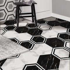 7pcs Marble Hexagon Tile Stickers - Waterproof & Non Slip