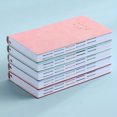 A6 Daily Planner Notebook with Leather Cover