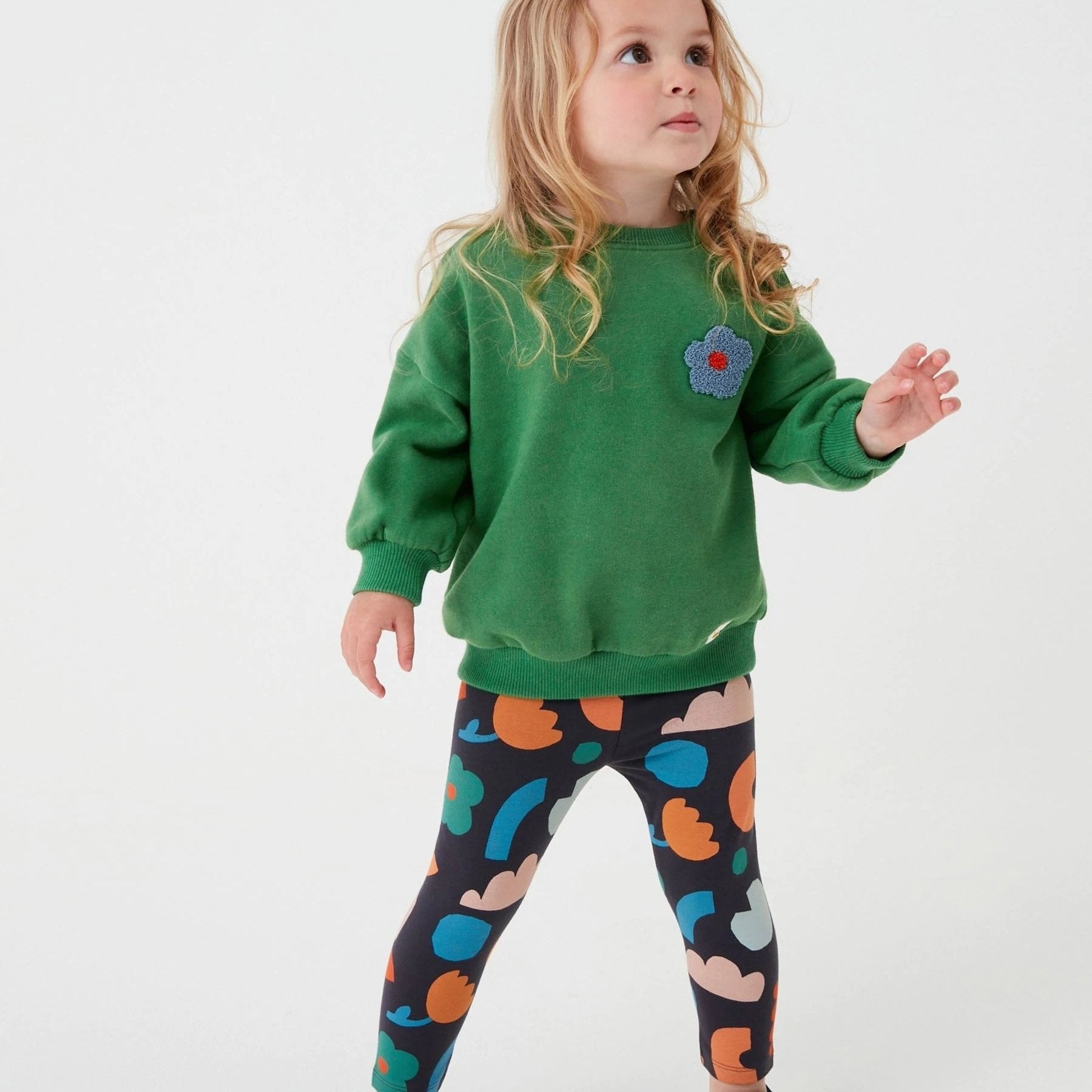 Toddler Girl's Floral 2pcs Sweatshirt & Leggings Set Casual Outfits