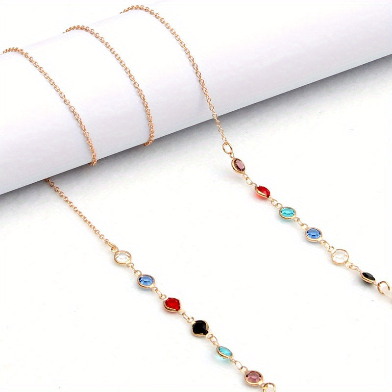 Crystal Glasses Chain Stylish Lanyard Strap Face Covering Accessory