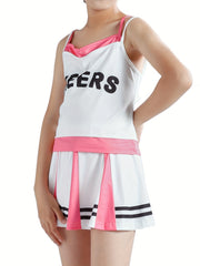 Girls Casual Cheer Set Slim Outfits for Sports Party Gift
