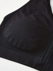 Zipper Front Sports Bra Seamless Shockproof Yoga Bra