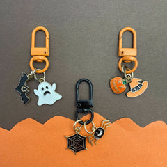Creative Witch Pumpkin Spider Bat Keychain Wallets Backpacks Car Keys Pendant
