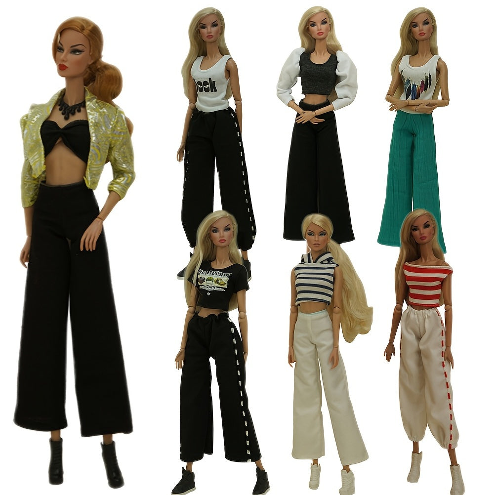 Office Lady Doll Jumpsuit Shorts Dress Clothes Bag Doll Accessories
