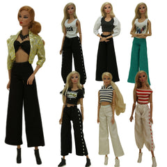 Office Lady Doll Jumpsuit Shorts Dress Clothes Bag Doll Accessories
