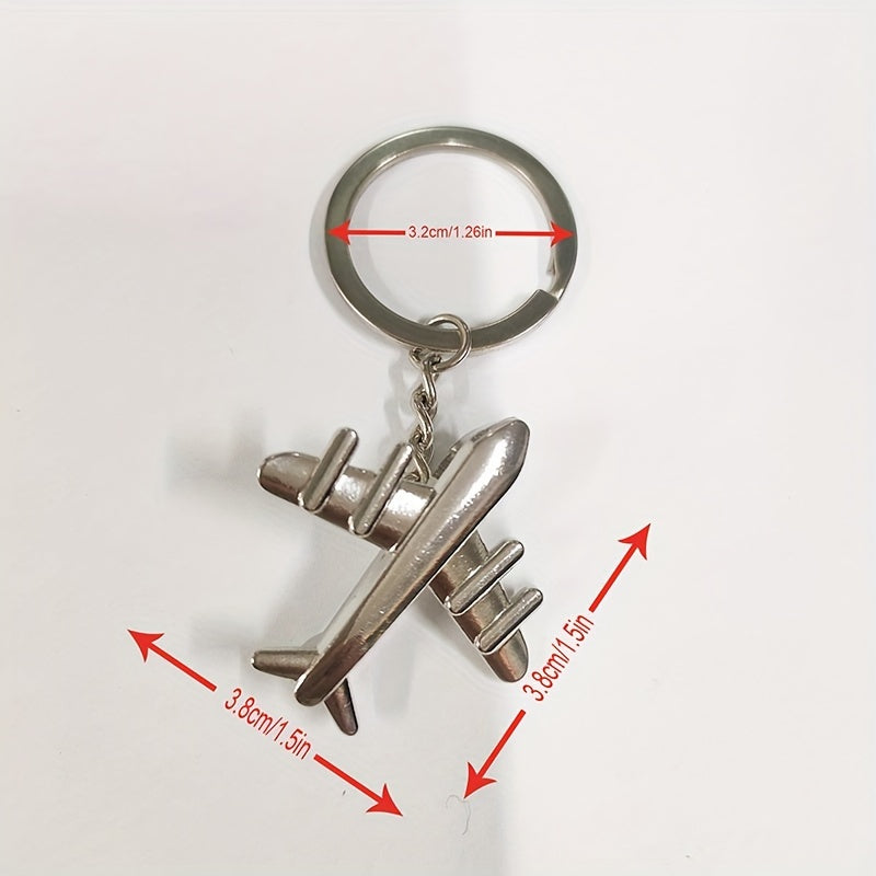 Metal Model Airplane Keychain Pendant Key Keyring
