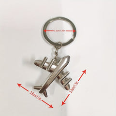 Metal Model Airplane Keychain Pendant Key Keyring