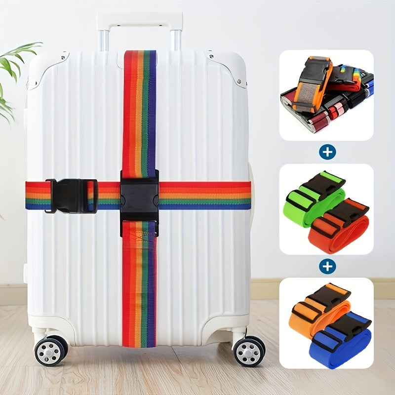 Adjustable Nylon Luggage Protector Straps - Stylish Travel Accessories