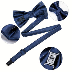 Kids Suspenders Bow Tie Set Y Back Adjustable with 3 Clips