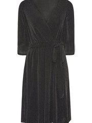 Sequin V Neck 3/4 Sleeve Midi Prom Dress Plus Size