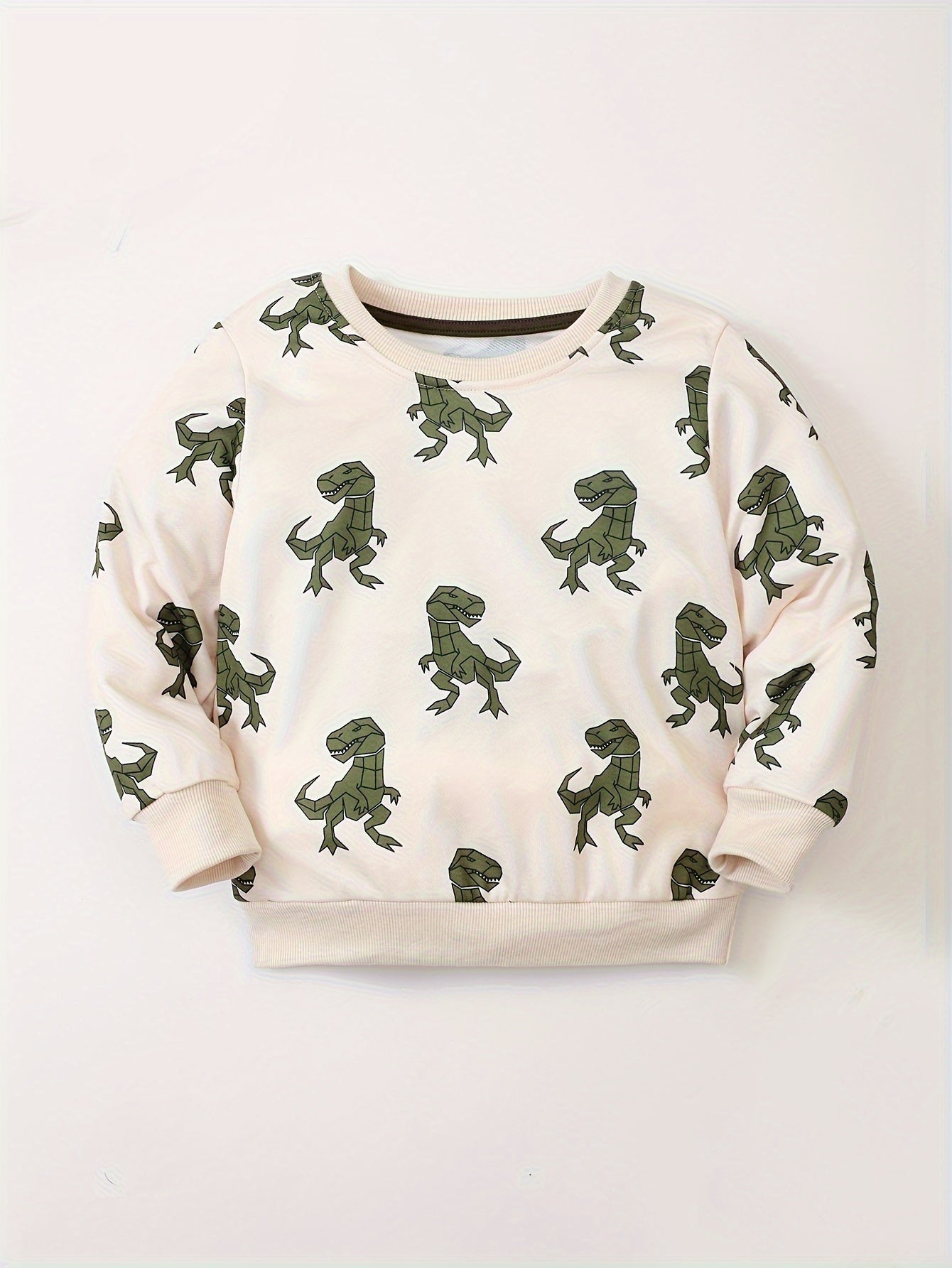 Dinosaur Pattern Sweatshirt Boys Long Sleeve Pullover Top