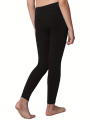Girl Yoga Legging with Pockets for Workout Causal Kid Active Tummy Control Pants