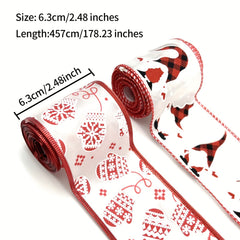 Holiday Christmas Trees Wrapping Ribbon Satin Ribbons Xmas