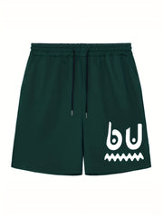 Men's Doodle Graphic Athletic Shorts For Summer