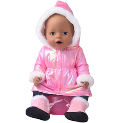 17 18 Inch Winter Baby Doll Outfit Newborn Warm Clothing Single Coat
