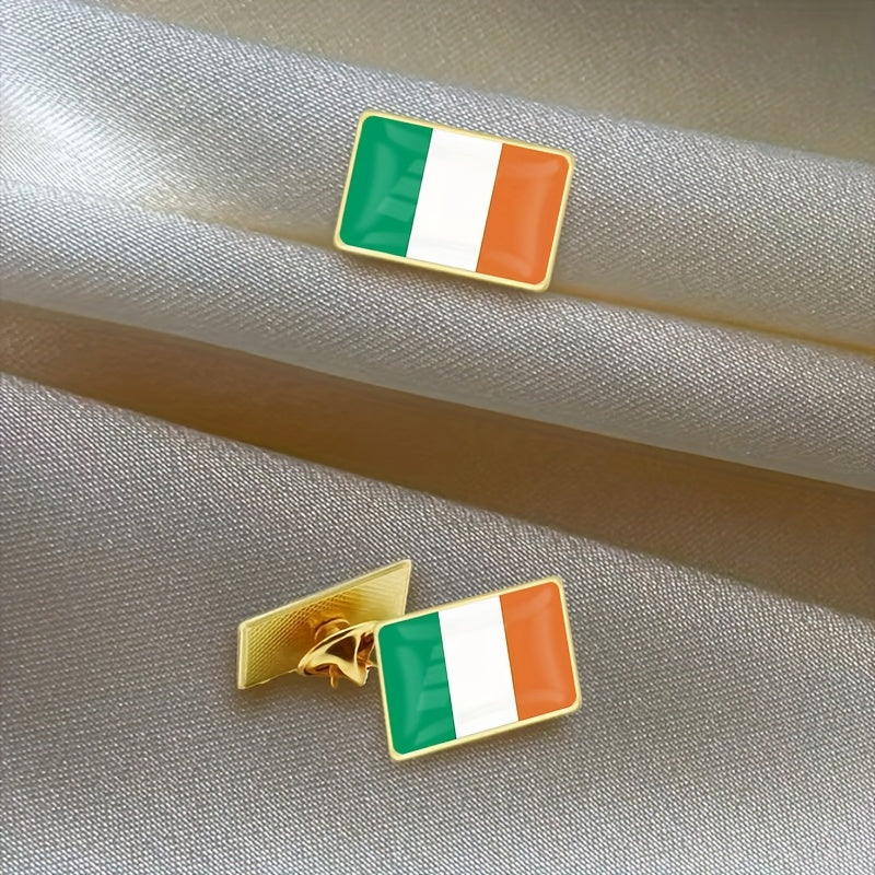 St Patrick's Irish Flag Brooch Unisex Accessory for Suits Jackets Hats