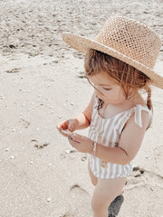 Striped Sleeveless Swimsuit for Girls