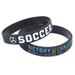 Soccer Football Believe You Can Victory Rubber Bracelet Wristband
