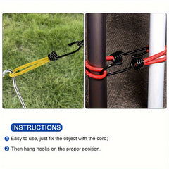 4pcs Heavy Duty Bungee Cord Hooks For Tarps Tents Canopy Boats