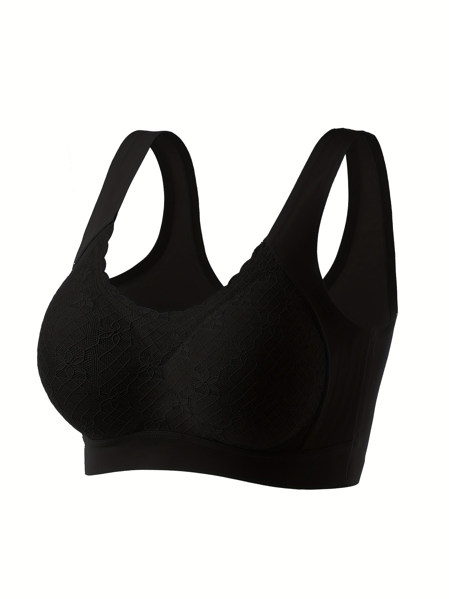 Lace Wireless Bra Comfortable & Breathable Stretch Bra