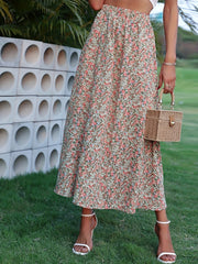 Floral Print High Waist Skirt for Women