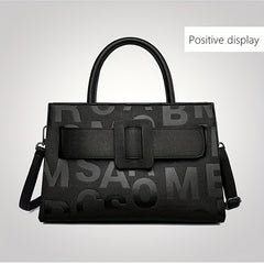 Embossed Handbag Women's Fashionable Satchel Bag With Zipper