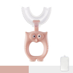 Kids U Shaped Silicone Toothbrush for Training Whitening 360 Full Mouth
